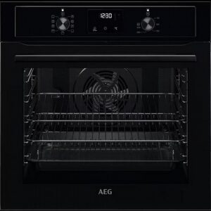 תנור בנוי AEG BEX33501EB בצבע שחור +Aqua Clean תוצרת איטליה
