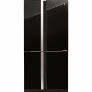 מקרר 4 דלתות 615 ליטר זכוכית שחורה SHARP שארפ SJ-FSBK87V-